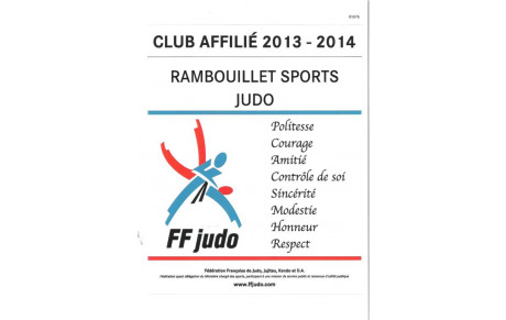 RAMBOUILLET SPORTS JUDO JUJITSU - CLUB AFFILIE F.F.J.D.A 2013 2014 