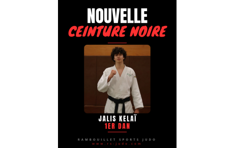 Nouvelle ceinture noire - Jalis KELAI